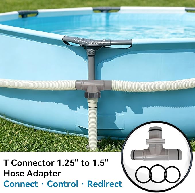 Pool Hose Connector, 1.25 to 1.5 Pool Hose Adapter,for Filter Pumps and Above Ground Pool Drain Adapter
