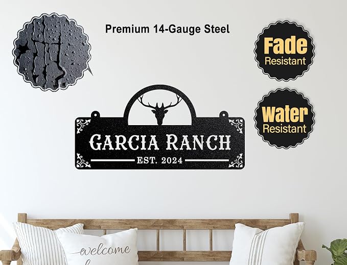 Personalized Metal Farm Sign, Indoor Outdoor Custom Metal Farm Sign for Ranch or Farm House, Farm Family Name Sign, Ranch & Farmhouse Signs Wall Decor, Farmer Gifts, Housewarming Gift
