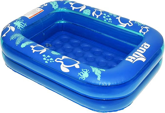 Aqua Inflatable Tanning Pool Lounger, Premium Pool Float with Cupholders and Removeable Pillow for Relaxation and Fun