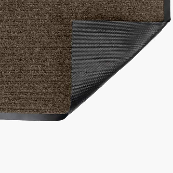 Notrax 109 Industrial Door Mat, 4' x 8' Large Entrance Mat, Heavy Duty Commercial Rugs for Entryway, Welcome Lobbies, Garage, and Mudroom, Made in the USA, Brown, Brush Step 109S0048BR