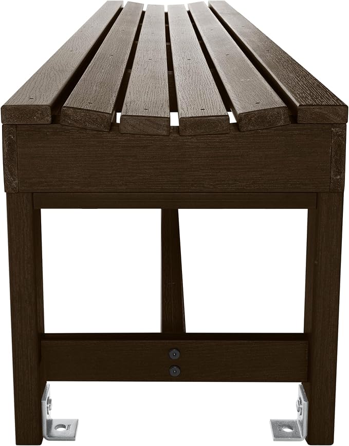 Sequoia Professional Commercial Grade Weldon Backless Picnic Bench, 6ft, Weathered Acorn