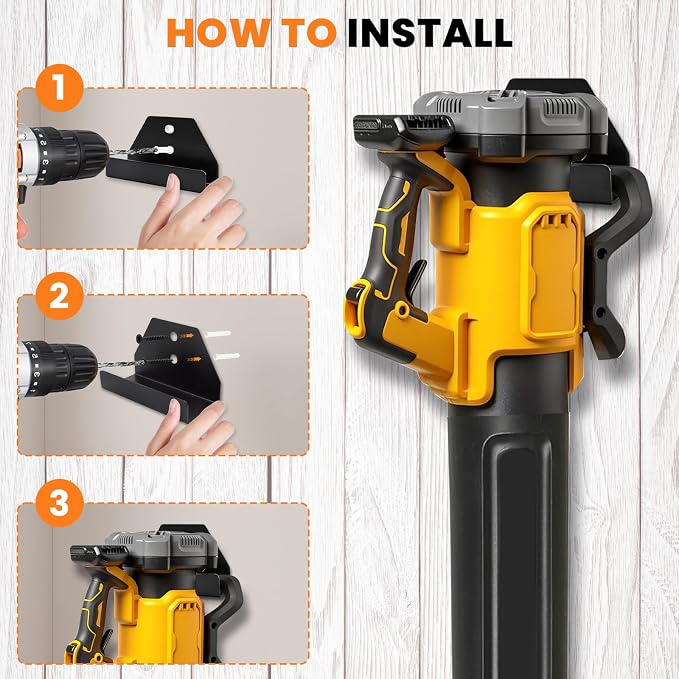 Wall Mount Metal Hanger for Dewalt Leaf Blower(20V),Leaf Blower Attachments Tool Holder Fit for Only DCBL722 Model