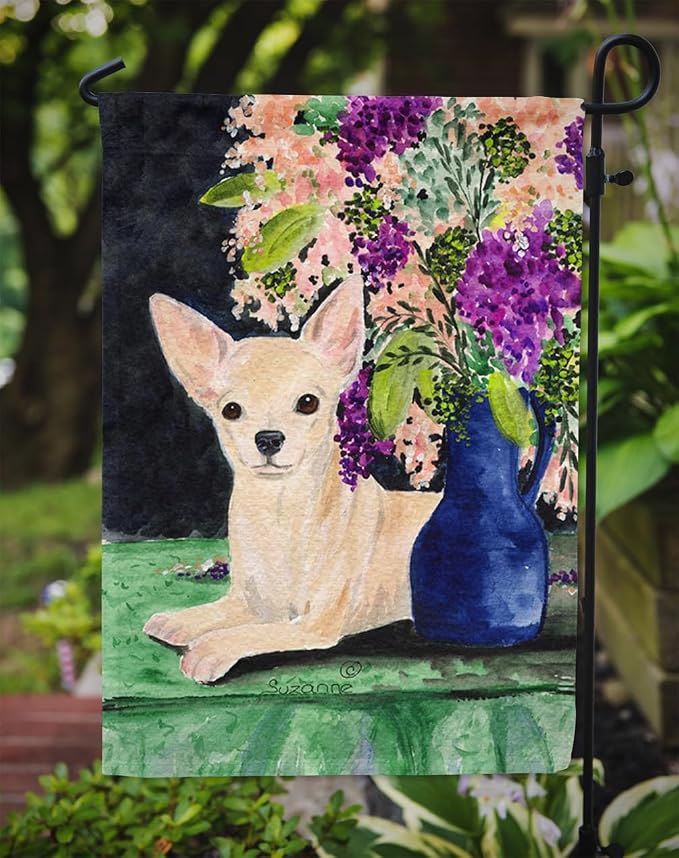 Caroline's Treasures SS8289GF Chihuahua Garden Flag Mailbox Flag Decorative Yard Flag Banner Outside Patio Artwork Yard Flower Beds, Garden Size, Multicolor