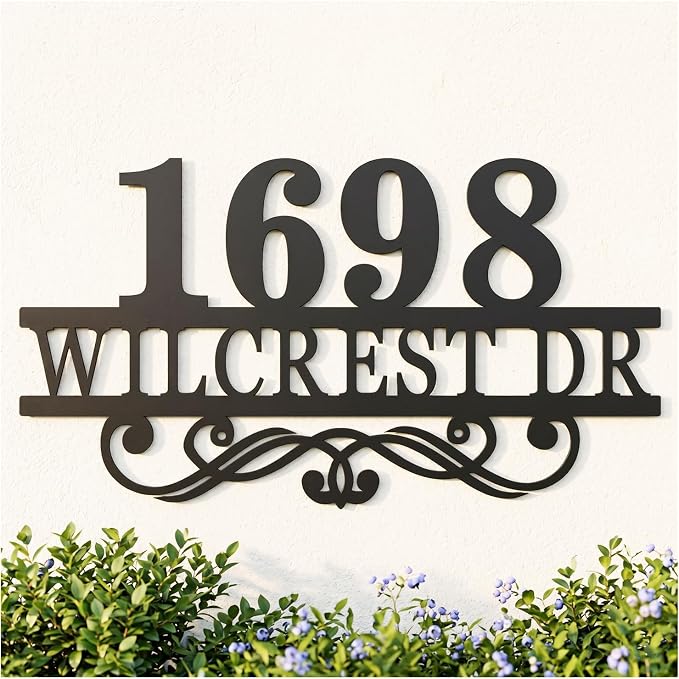 Personalized House Numbers for Outside House Number Sign Custom Street Address Sign Address Numbers for Houses Custom Metal Address Signs for Houses Address Plaques Personalized Housewarming Gift