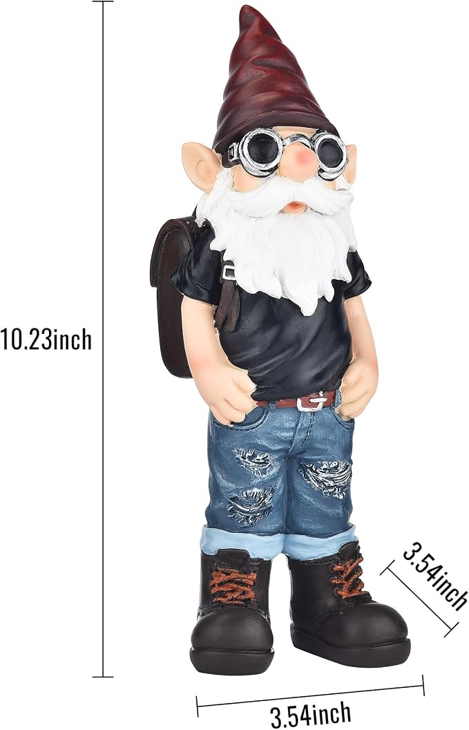Garden Gnomes Statues for Yard Decorations Outdoor, Funny Carrying Traveling Bag Gnome Garden Lawn Figurines for Home Patio Yard Decor Indoor, Gardening Housewarming Gift