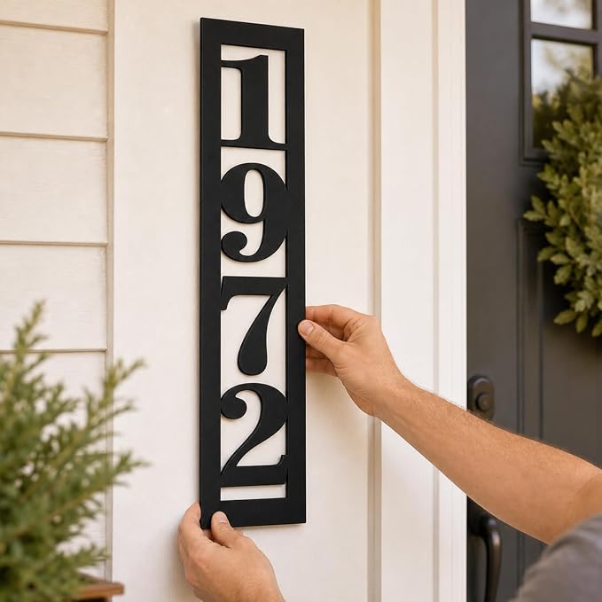 Vertical House Numbers For Outside Modern Custom Metal Address Numbers For House Personalized Address Signs For Houses Numbers For House Address Outside Address Plaques House Signs For Outside