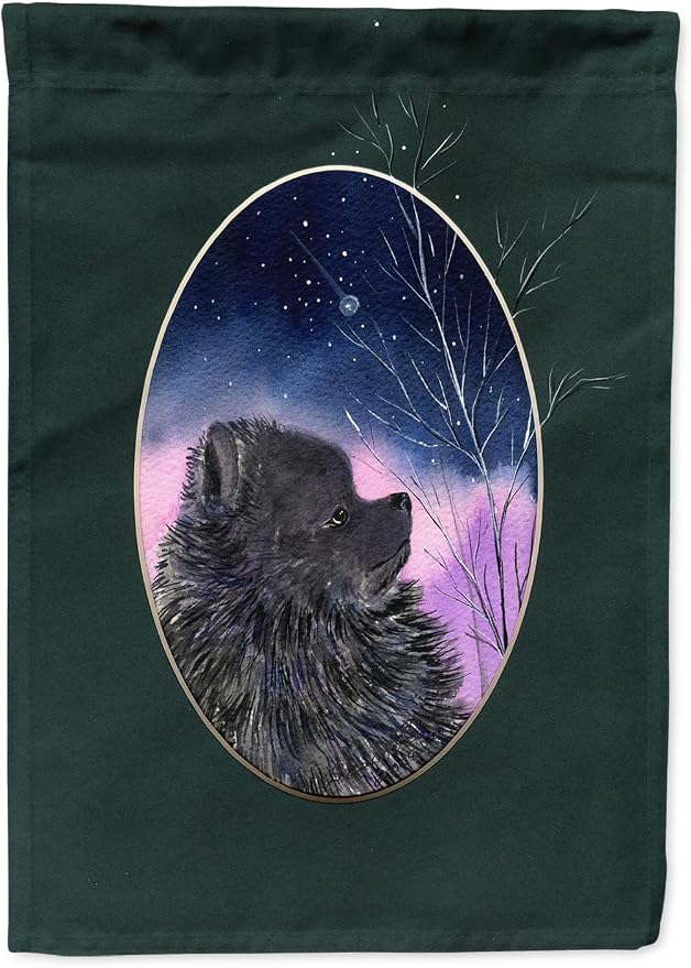 Caroline's Treasures SS8076GF Pomeranian Garden Flag Mailbox Flag Decorative Yard Flag Banner Outside Patio Artwork Yard Flower Beds, Garden Size, Multicolor