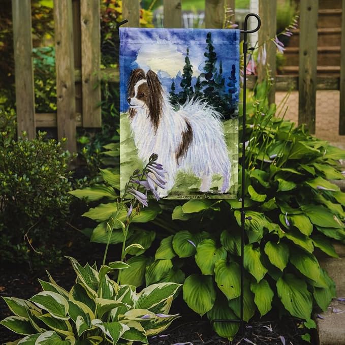 Caroline's Treasures SS8975GF Papillon Garden Flag Mailbox Flag Decorative Yard Flag Banner Outside Patio Artwork Yard Flower Beds, Garden Size, Multicolor