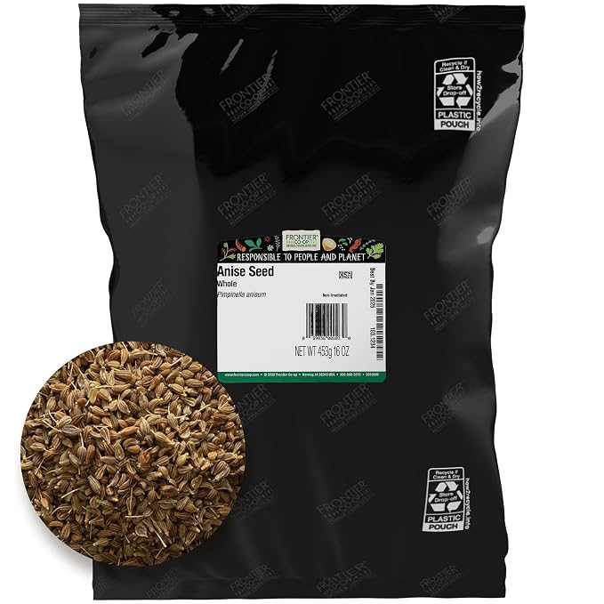 Frontier Co-op Whole Anise Seed, Kosher, Bulk Spice | 16 Ounce (Pack of 1)