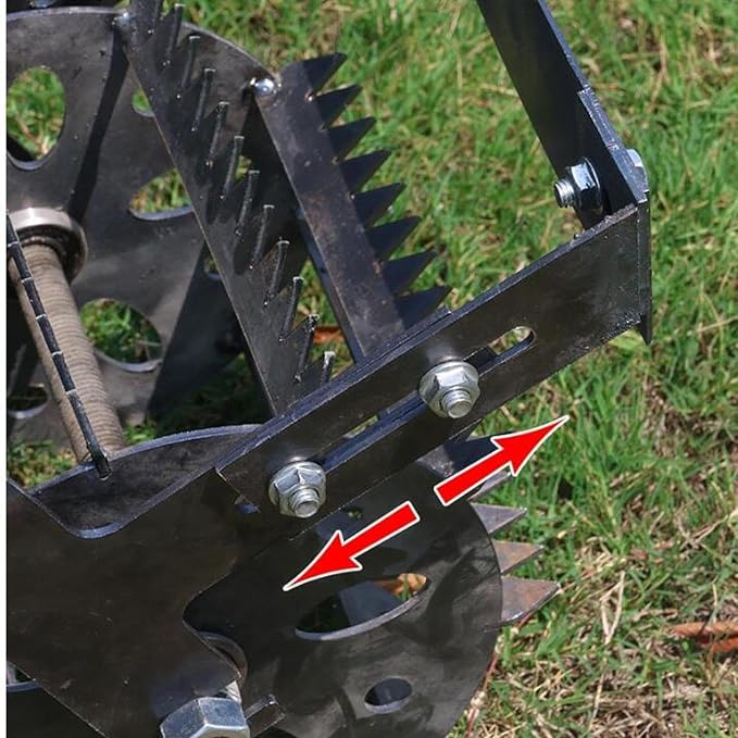 Generic Weeds Roller Manual Weeder Tool Hand Weeding Tool Rolling Lawn Aerator Weeds Remover for Agriculture Farm Yard Lawn Work
