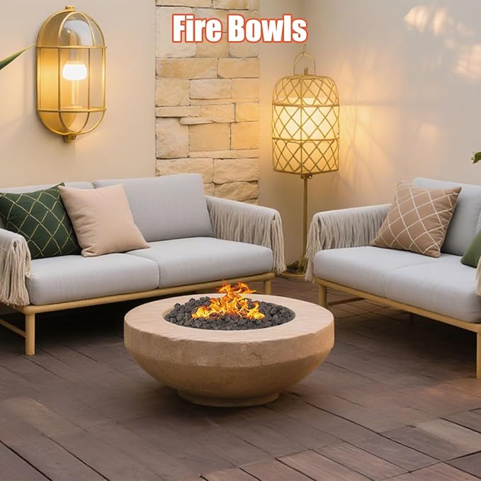 10 lbs Durable Black Lava Stones for Indoor Gas Fireplaces, Fire Pits, and Fire Pit Tables, Gas Fireplace Rocks, 0.8-1.2 Inch Fire Pit Stones for Outdoor Grills and Landscaping