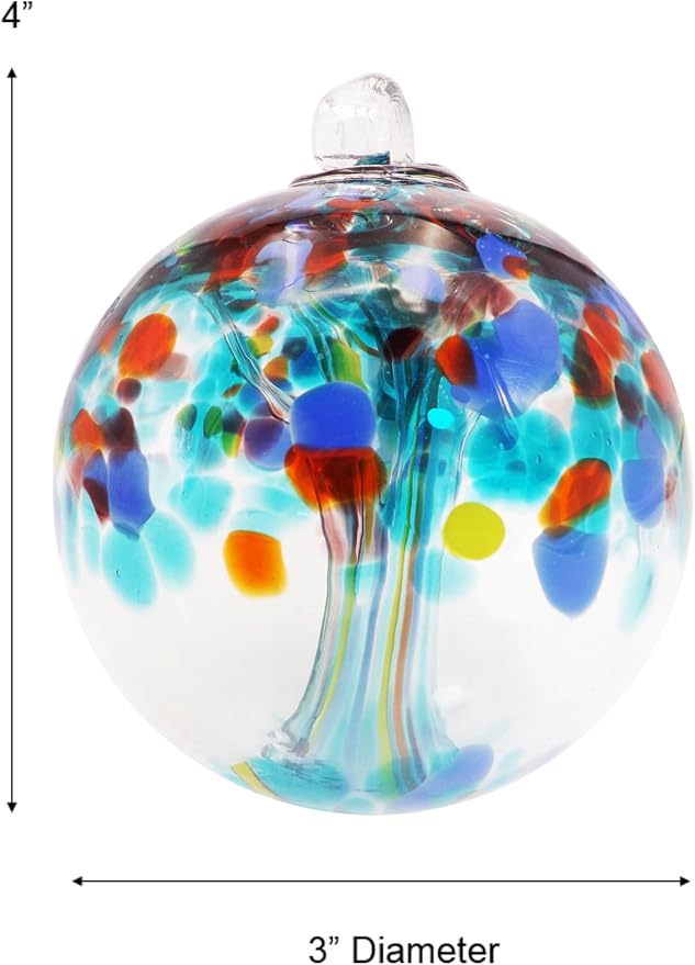 Dale Tiffany AS22238-D3 Tree of Life Glass Gazing Ball, Devotion, 3"