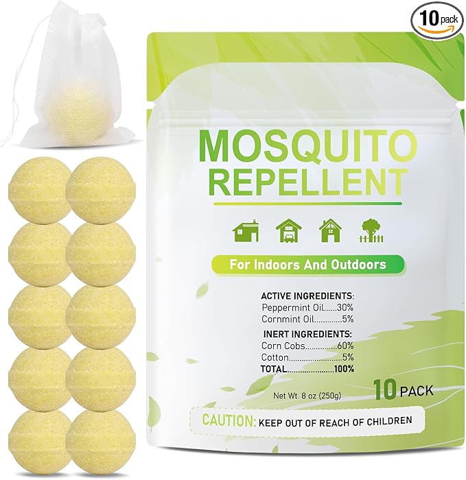 Mosquito Repellent, Mosquito Repellent Outdoor Patio Powerful, Mosquites Deterrent for Yard, Camping,Hiking, Picnicking Child&Pets Friendly