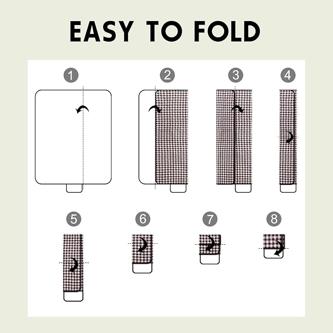 SAMSIER Outdoor Picnic Blankets Waterproof Foldable Sandproof, Extra Large Gingham Cute Picnic Mat Washable Portable for Park Beach Camping Courtyard (Brown, 80"×80")