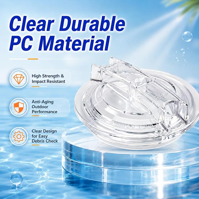 Pool Pump lid Compatible with Hayward Super II Pump SP3000 & SP3000X Series, Threaded Strainer Cover with O-Ring Replace# SP3100D SPX3100D 5110-03C