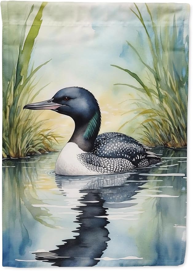Caroline's Treasures Minnesota Common Loon Garden Flag Mailbox Flag Decorative Yard Flag Banner Outside Patio Artwork Yard Flower Beds, Garden Size, Multicolor