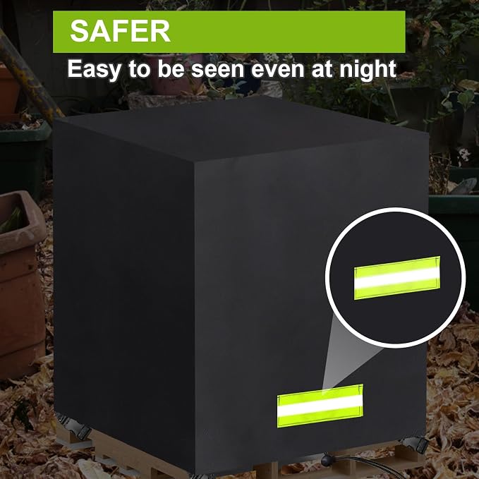 Pallet Cover Tarp Waterproof, Pallet Covers Heavy Duty Waterproof bulk Pallet Covers 48 x 48 x 60'' Outdoor Pallets Tarps Bulk Box Cover 48 x 48 x 60'' Custom Black Fits Wood Patio Furniture