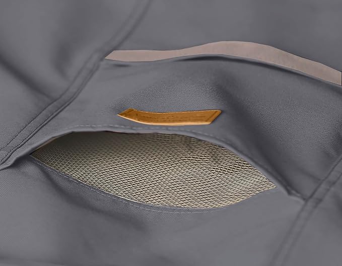 Patio Umbrella Cover for Market & Offset Umbrella,Banana Style Umbrella, Water Resistant, with Zipper and Rod (Cantilever (Dark Grey/WD), Cantilever 9'-13')