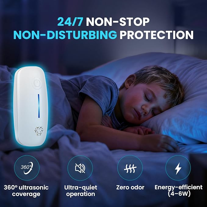 Ultrasonic Pest Repeller, 6 Pack Indoor Ultrasonic Pest Repellent Plug-in for Roach, Rodent, Mouse, Bug, Mosquito, Mice, Spider, Ant, Pest Control Insect Repeller for Home, Office, Warehouse