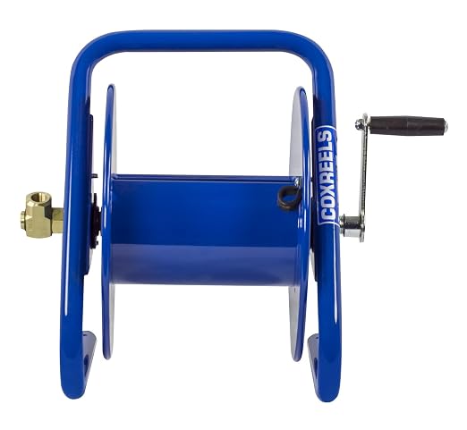 Coxreels 112-3-150-CM Caddy-Mount Portable Hose Reel, 4,000 PSI, Holds 3/8" x 150' Length Hose, Hose Not Included,Blue