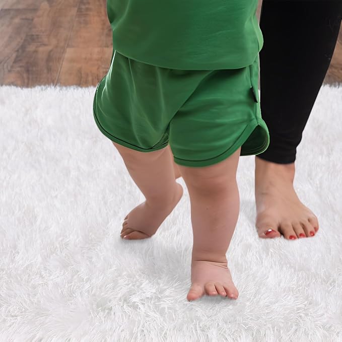White Area Rugs for Bedroom, Fluffy Washable 4x6 | Upgrade Non-slip, 4 x 6 Shaggy Rug for Living Room Dorm, High Pile Fuzzy Shag Plush Carpet Girls Kids Room, Flame Resistant