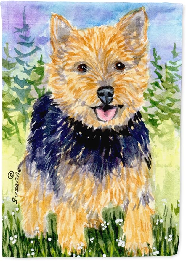 Caroline's Treasures SS8894GF Norwich Terrier Garden Flag Mailbox Flag Decorative Yard Flag Banner Outside Patio Artwork Yard Flower Beds, Garden Size, Multicolor