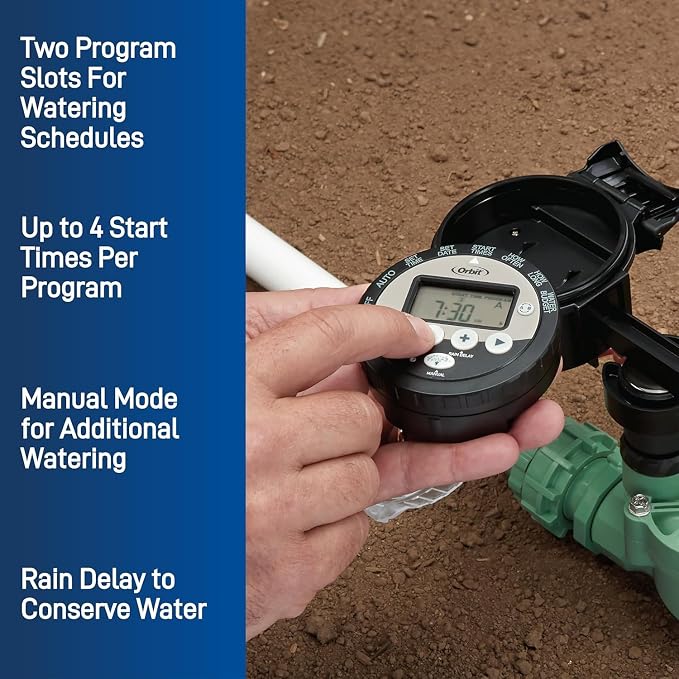2-Pack Orbit 57865 Battery-Operated Sprinkler Timer - Convenient Automated Watering Device (2 Total timers)
