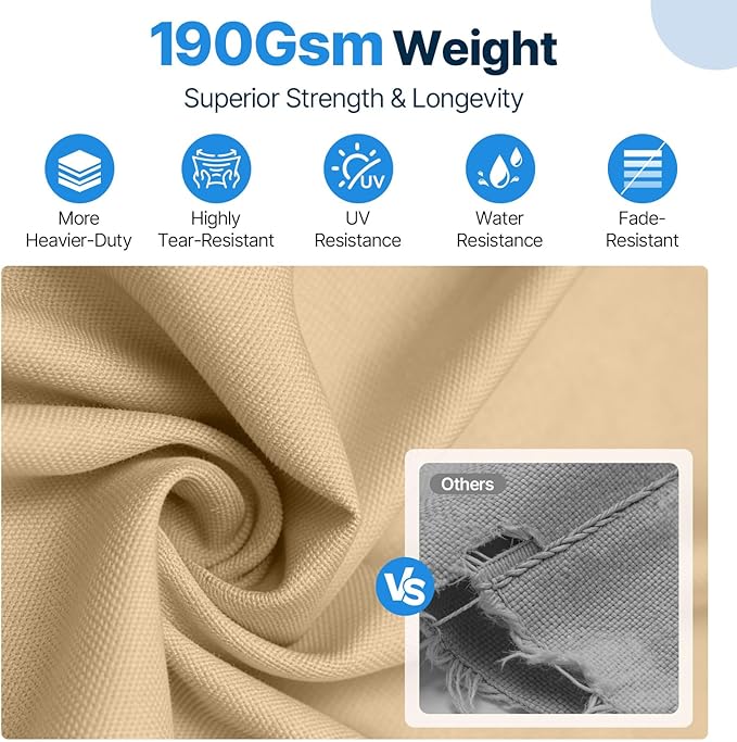 Suteck 15FT Patio Umbrella with Base Included - Double-Sided Outdoor Large Umbrella with & Crank Handle, UV & Fade Resistant Canopy for Poolside, Backyard, Deck and Market (Beige - with Base)