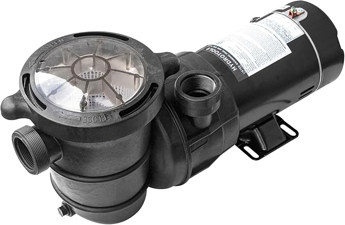 SWIMLINE HYDROTOOLS Above-Ground Pool Motor Pump, Hydro-Flo 1 HP w/ 5280 GPH, Vertical | Above-ground Pool Pump, 1.0 HP, 5, 280 GPH, Vertical Discharge, Strainer Basket, 115V, Single-speed, Quiet, DOE-certified