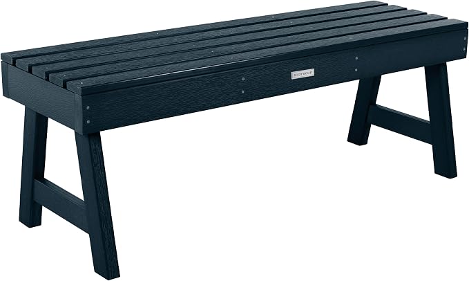 Highwood Weatherly Backless Bench, 4-Feet, Federal Blue