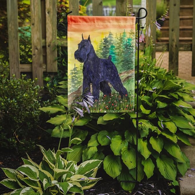 Caroline's Treasures SS1051GF Schnauzer Garden Flag Mailbox Flag Decorative Yard Flag Banner Outside Patio Artwork Yard Flower Beds, Garden Size, Multicolor