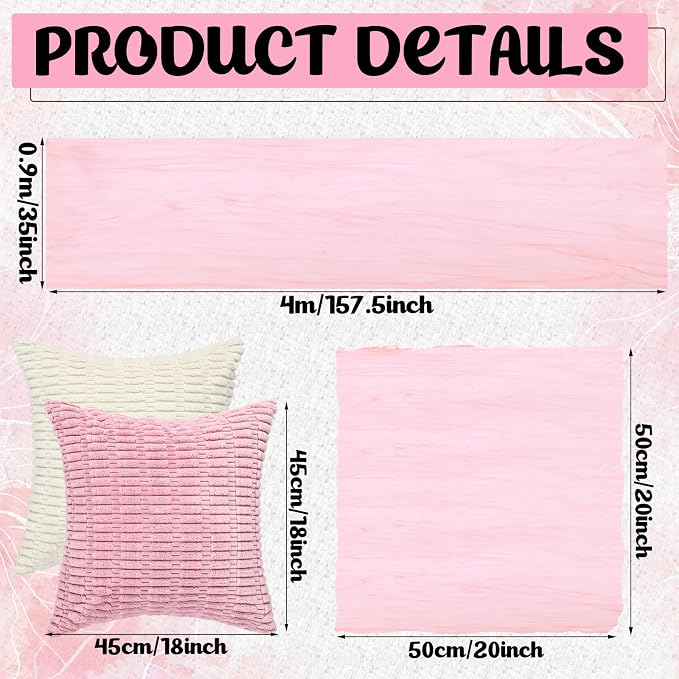 Beeveer 14 Pack Picnic Kit 91x71 Inch Extra Large Outdoor Boho Picnic Blanket with Pink Table Runner, 6 Throw Pillow Covers 6 Napkin Woven Cotton Yarn Washable Beach Blanket for Camp Wedding Decor