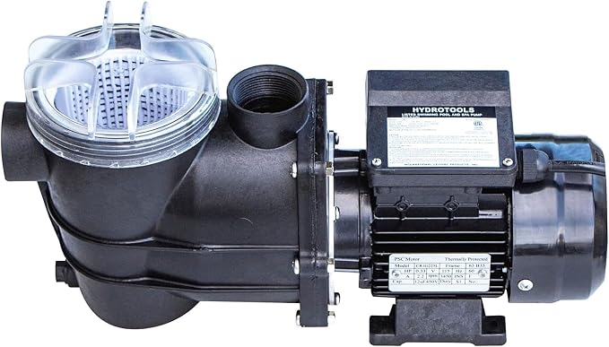 SWIMLINE HYDROTOOLS Above-Ground Pool Motor Pump, Hydro-Flo 0.3 HP w/ 1980 GPH, Vertical | Above-ground Pool Pump, 0.3 HP, 1, 980 GPH, Vertical Discharge, Strainer Basket, 115V, Single-speed, Quiet, DOE-certified