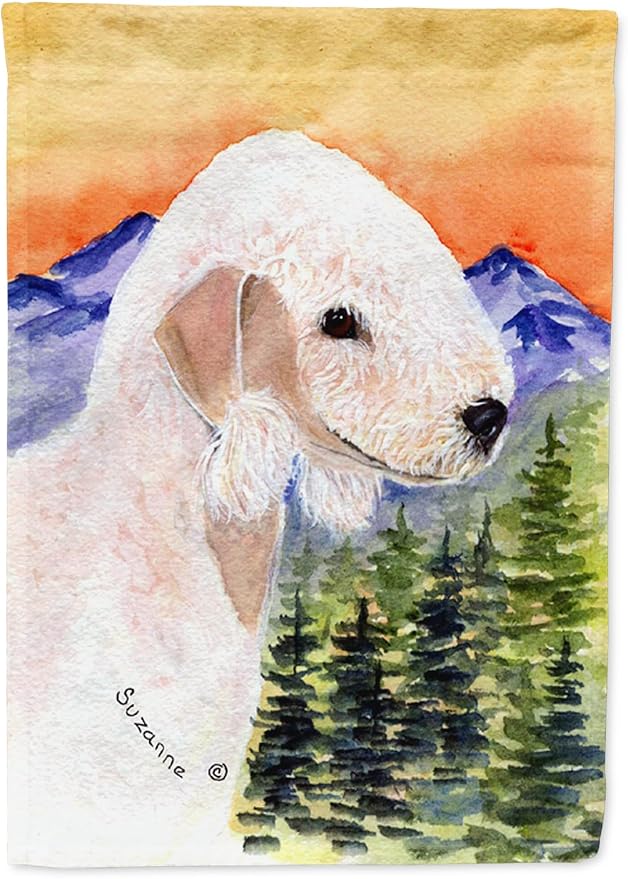 Caroline's Treasures SS8158GF Bedlington Terrier Garden Flag Mailbox Flag Decorative Yard Flag Banner Outside Patio Artwork Yard Flower Beds, Garden Size, Multicolor