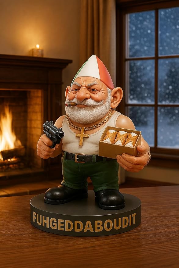Vito CorleGnome' - 11’’ Funny Gnome Decorations/Ornaments/Figurines for Home/Yard/Patio/Garden/Indoor Statues - Italian Decor - Grandmother Mom Non Solar
