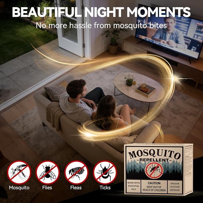 Mosquito Repellent 33 Balls – Mosquito Repellent Outdoor Patio & Indoor, Natural Mosquito Deterrent for Yard, Patio, Camping & Travel