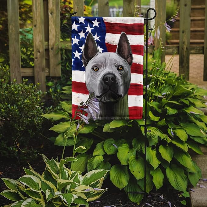 Caroline's Treasures CK6738GF Thai Ridgeback American Flag Garden Flag Mailbox Flag Decorative Yard Flag Banner Outside Patio Artwork Yard Flower Beds, Garden Size, Multicolor