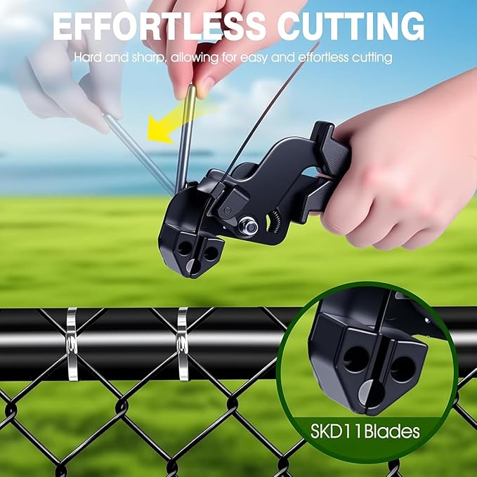 Stainless Steel Cable Tie Gun Kit,100pcs 11.8inch Metal Zip Ties | Self-Locking, UV & Corrosion Resistant, Stainless Steel Zip Ties for Fence, Exhaust Wrap, Chicken Coop, Farm Use