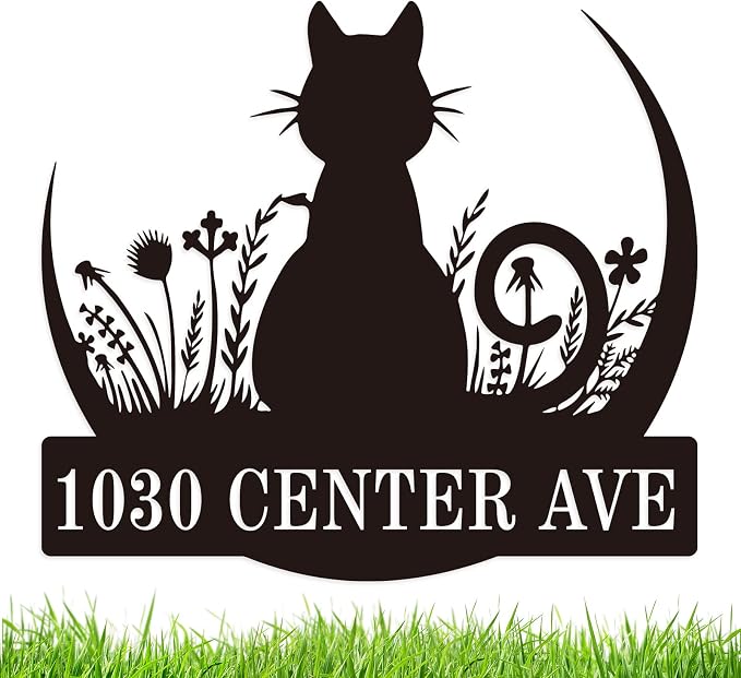 Personalized Address Sign, Personalized House Numbers, Custom Metal House Sign, Metal Address Sign, Custom House Number Sign, Address Plaques for House Numbers, House Number Plaque(B)