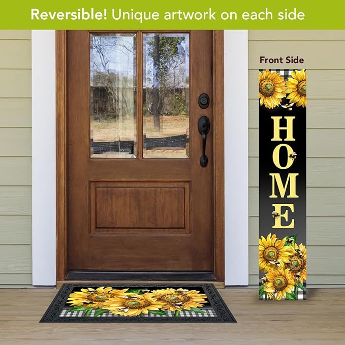Briarwood Lane Double Sided Reversible Pine Porch Leaner 47x9.5 Scenes of Spring For Spring Porch Leaner
