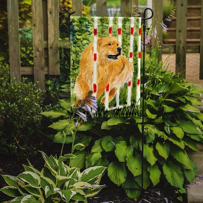 Caroline's Treasures SS8906GF Golden Retriever Garden Flag Mailbox Flag Decorative Yard Flag Banner Outside Patio Artwork Yard Flower Beds, Garden Size, Multicolor