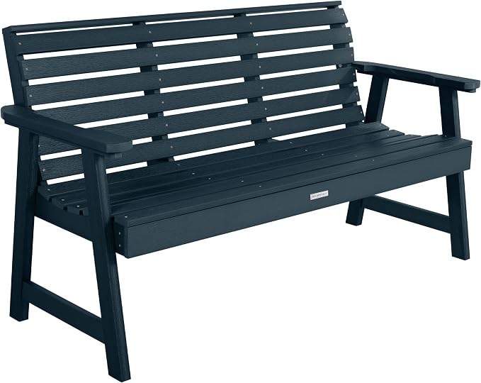 Highwood Weatherly Garden Bench, 5 Feet, Federal Blue