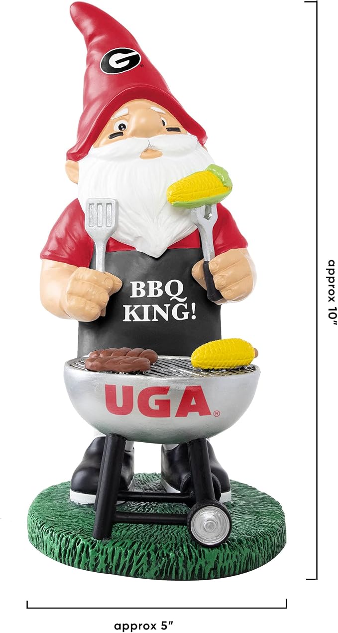 FOCO NCAA Unisex-Adult NCAA College Team Logo Grill Garden Statue Outdoor Gnome 10"