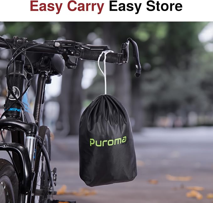 Puroma Bike Cover for 1/2/3 Bikes, 210D Waterproof Outdoor Storage Bicycle Covers Rain Sun UV Dust Wind Proof with Lock Hole for Mountain Road Electric Bike