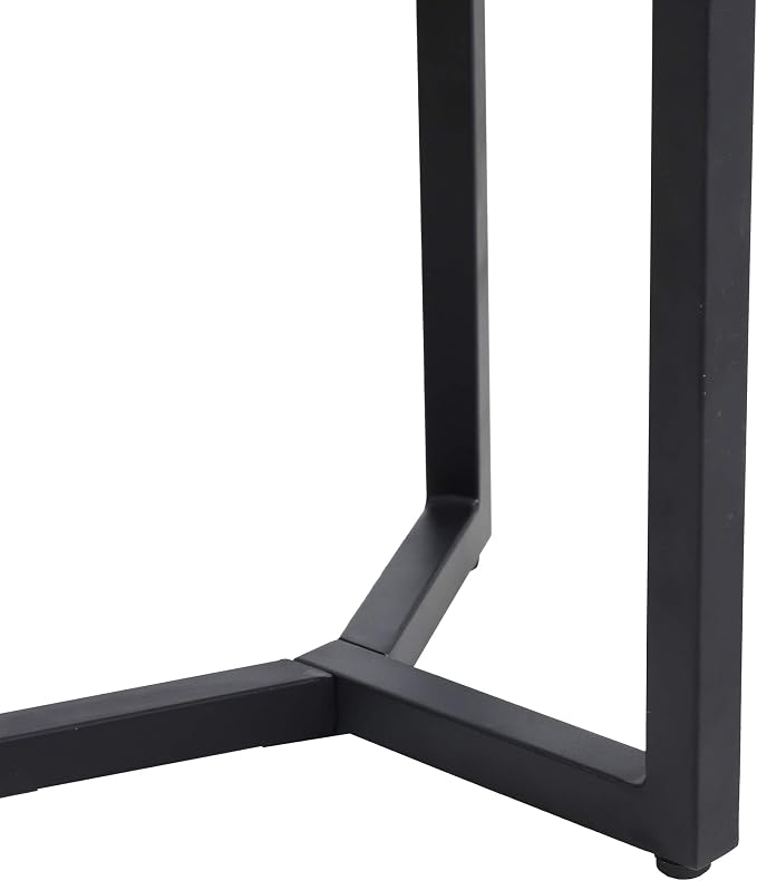 Christopher Knight Home END Table, Black Metal + Teak