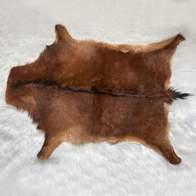 Red Deer Hide Rug Deerskin, 2.3x1.8 ft,Hunting Rug,Fawn Mat,Antelope Carpet | Deer Taxidermy Carpet, Fireplace Deerskin Decor, Fawn Print Rug,Reindeer Hide Area Rug, Animals Mat, Taxidermy Hunting Rug