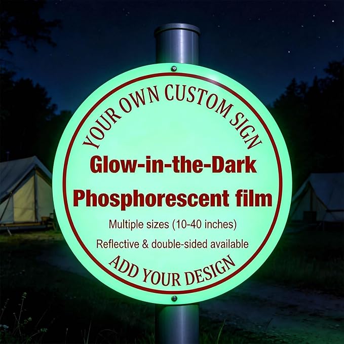 Custom Metal Outdoor Sign, 10x10 Inch Round Aluminum, Reflective Option, Single/Double Sided, Rust-Free Weatherproof Studio Plaque & Salon Entrance