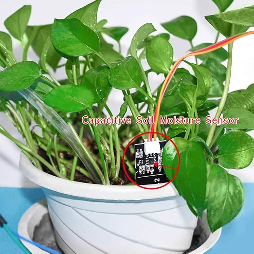 Upgrade Automatic Irrigation DIY Kit Self Watering System for Garden Plant, Development Board + 4pcs Soil Moisture Sensor + 4 Channel Relay + 4pcs Water Pump + 5M Vinyl Tubing + Jumper Wire