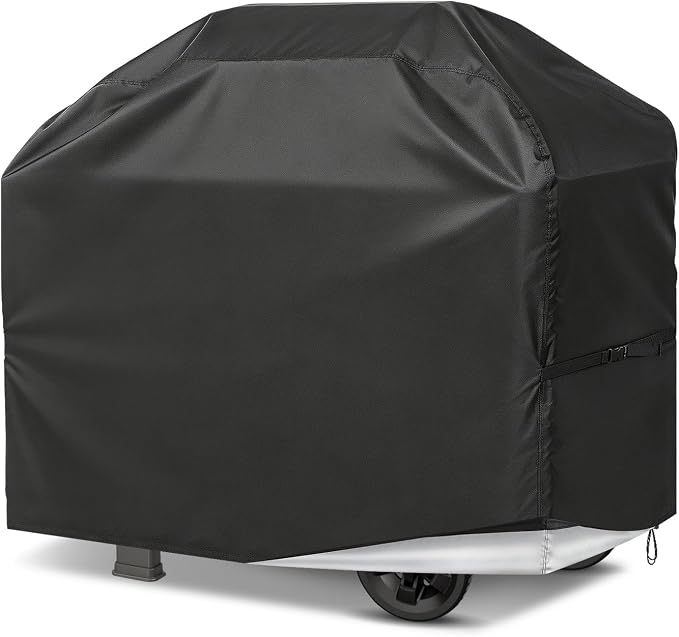 PAMASE 52in Grill BBQ Cover fits Weber Spirit 200 & 300 Series - Waterproof Gas Cover for Outdoor Grill, UV Fade & Rip Resistant, Compatible with Dyna-Glo, Nexgrill, Char-Broil