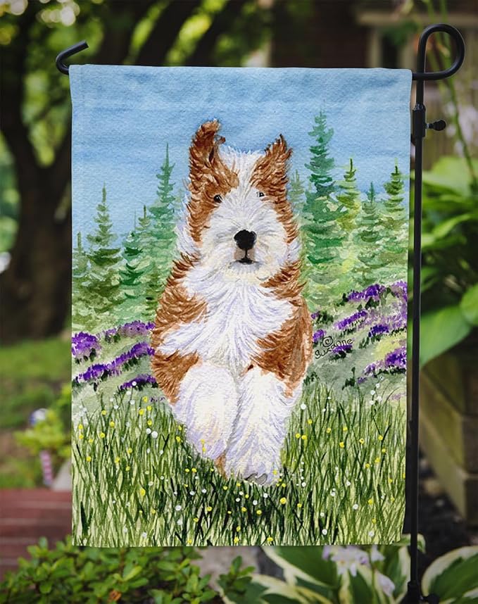 Caroline's Treasures SS8320GF Bearded Collie Garden Flag Mailbox Flag Decorative Yard Flag Banner Outside Patio Artwork Yard Flower Beds, Garden Size, Multicolor